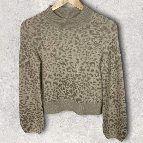 NEW Veronica Beard Alpaca Wool Leopard Print Sweater Pullover Size XS Merino - Picture 3 of 13